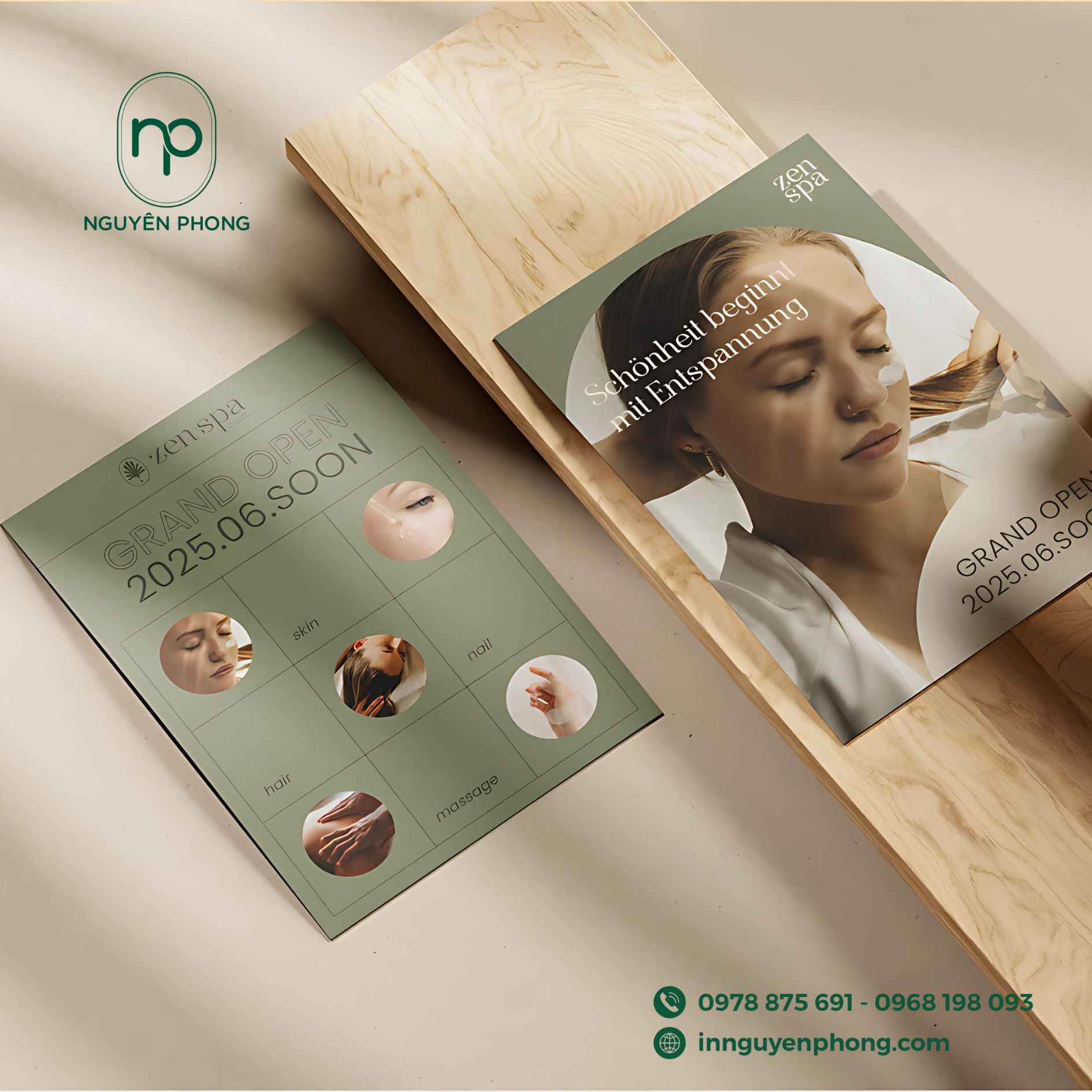In logo trên tờ rơi quảng cáo

